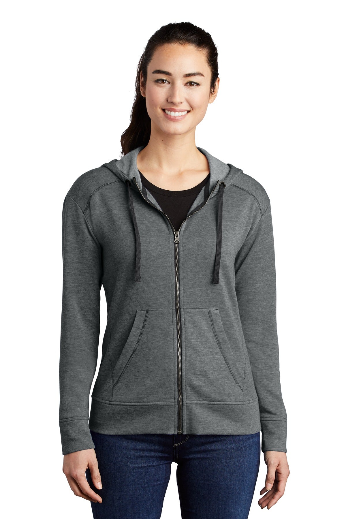 Sport-Tek Â® Women's PosiCharge Â® Tri-Blend Wicking Fleece Full-Zip Hooded Jacket LST293