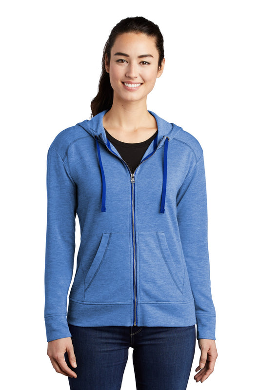 Sport-Tek Â® Women's PosiCharge Â® Tri-Blend Wicking Fleece Full-Zip Hooded Jacket LST293