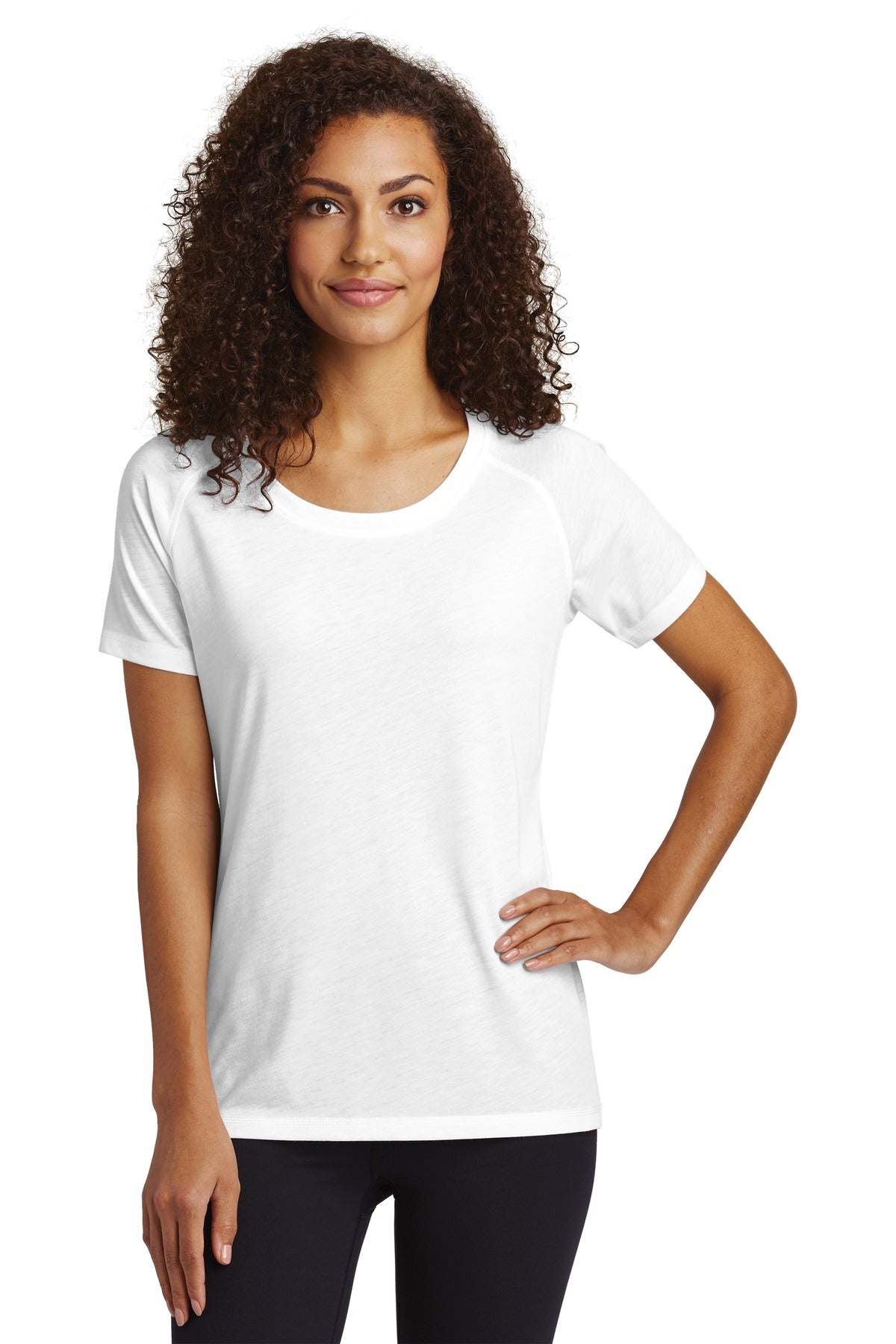 Sport-Tek Â® Women's PosiCharge Â® Tri-Blend Wicking Scoop Neck Raglan Tee. LST400