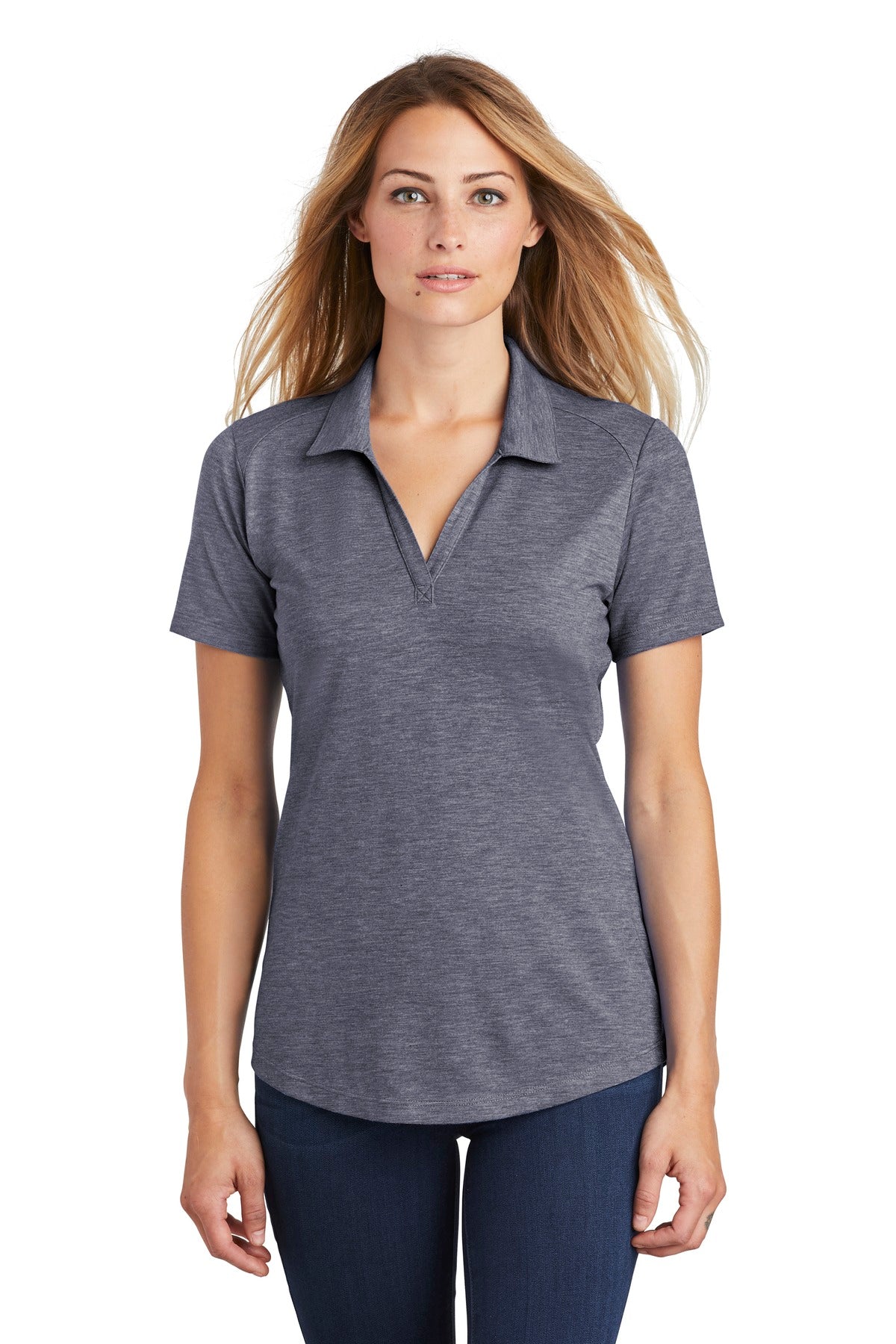 Sport-Tek Â® Women's PosiCharge Â® Tri-Blend Wicking Polo. LST405
