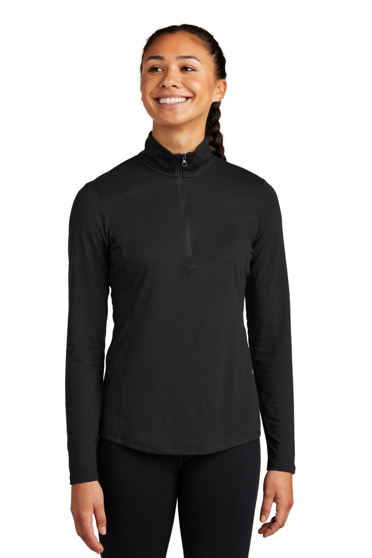 Sport-Tek Â® Women's PosiCharge Â® Tri-Blend Wicking 1/4-Zip Pullover. LST407