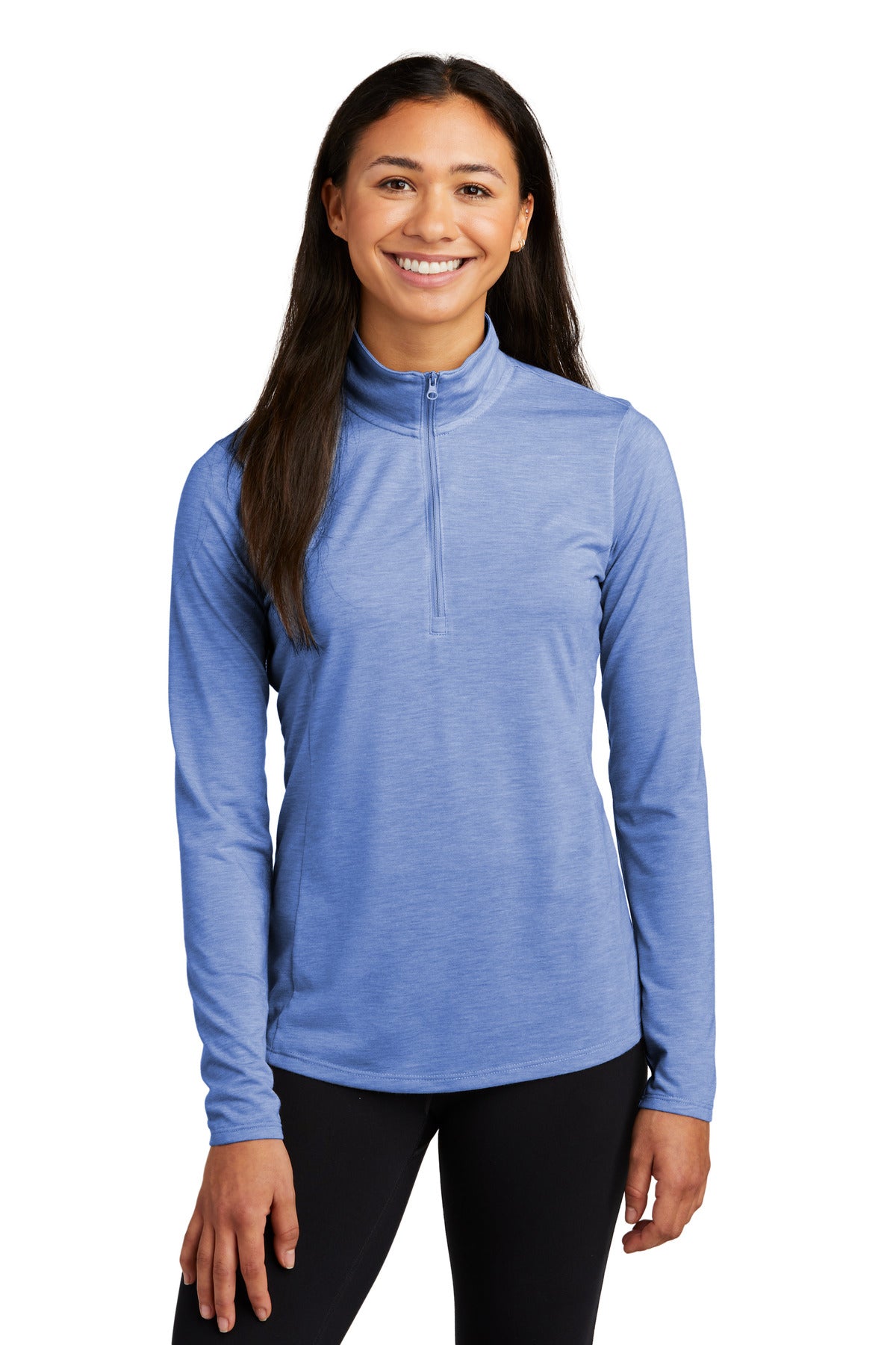 Sport-Tek Â® Women's PosiCharge Â® Tri-Blend Wicking 1/4-Zip Pullover. LST407