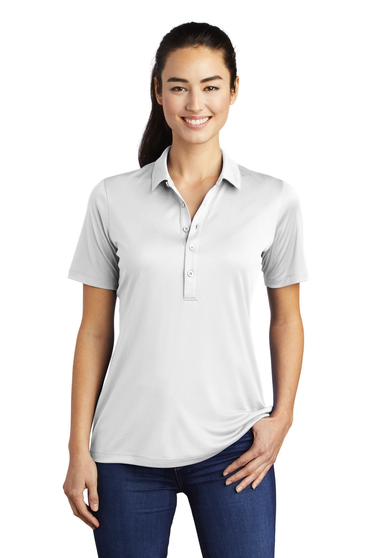 Sport-TekÂ® Women's Posi-UV Â® Pro Polo.  LST520