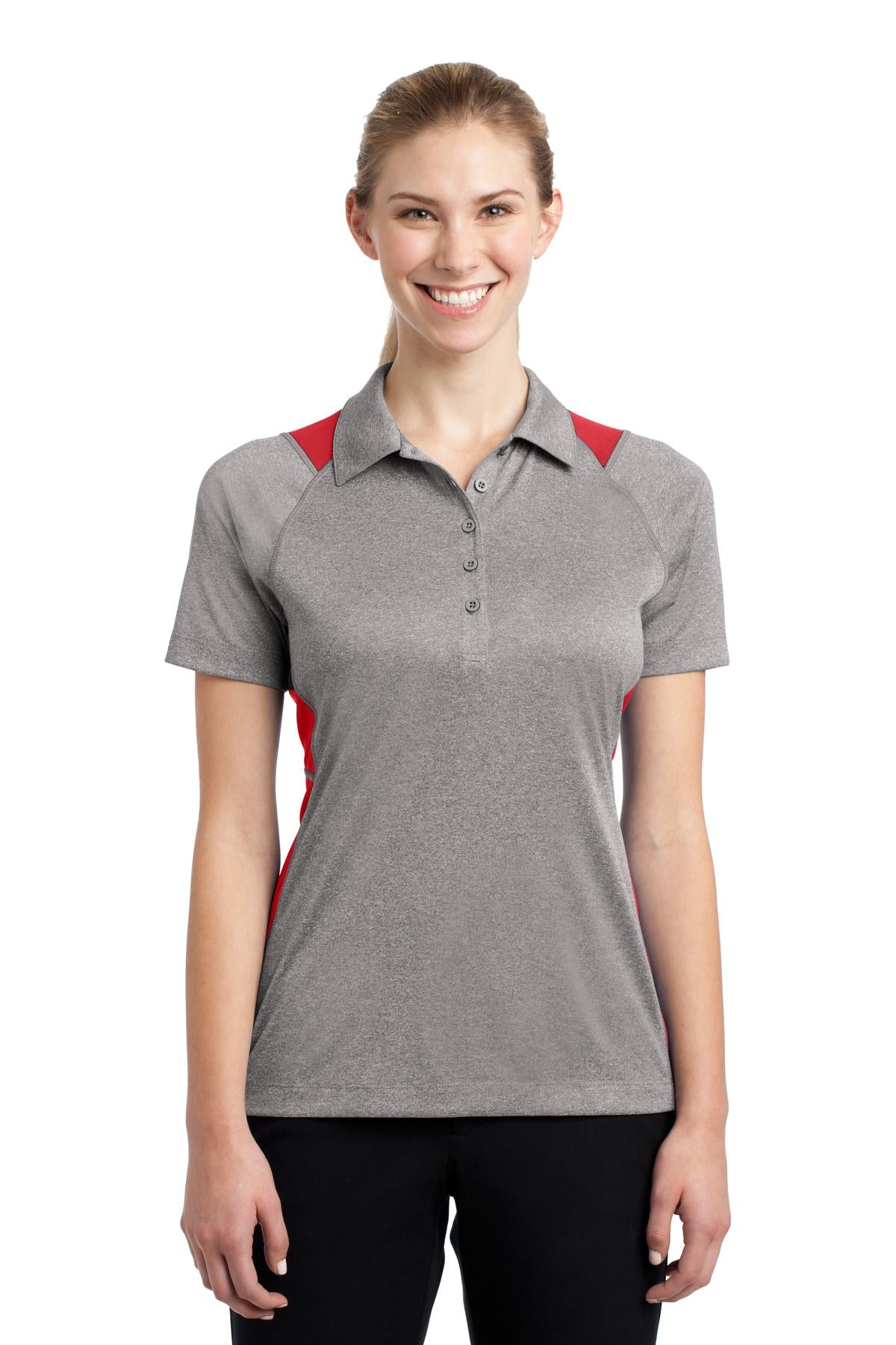 Sport-TekÂ® Women's Heather Colorblock Contenderâ„¢ Polo. LST665