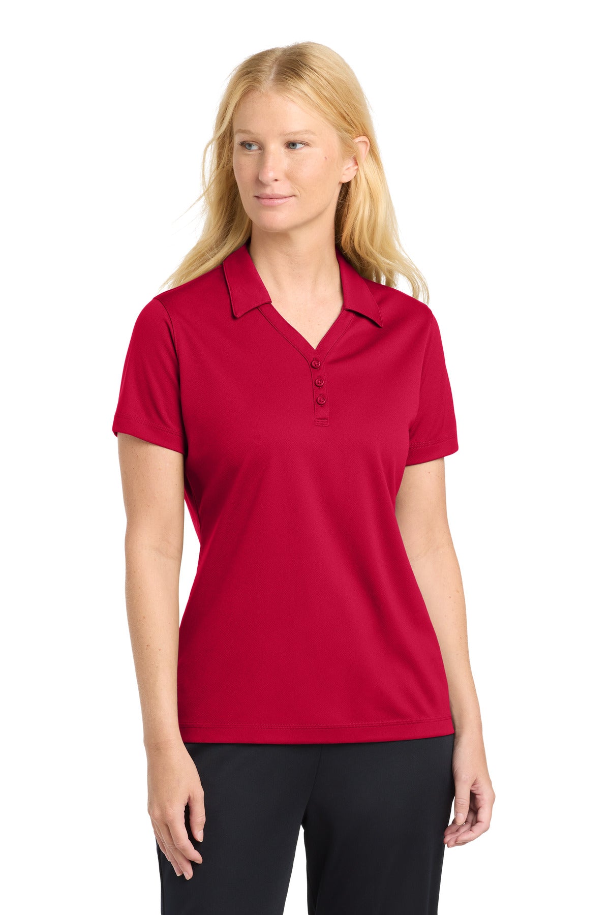 Sport-TekÂ® Women's PosiChargeÂ® Micro-Mesh Polo. LST680