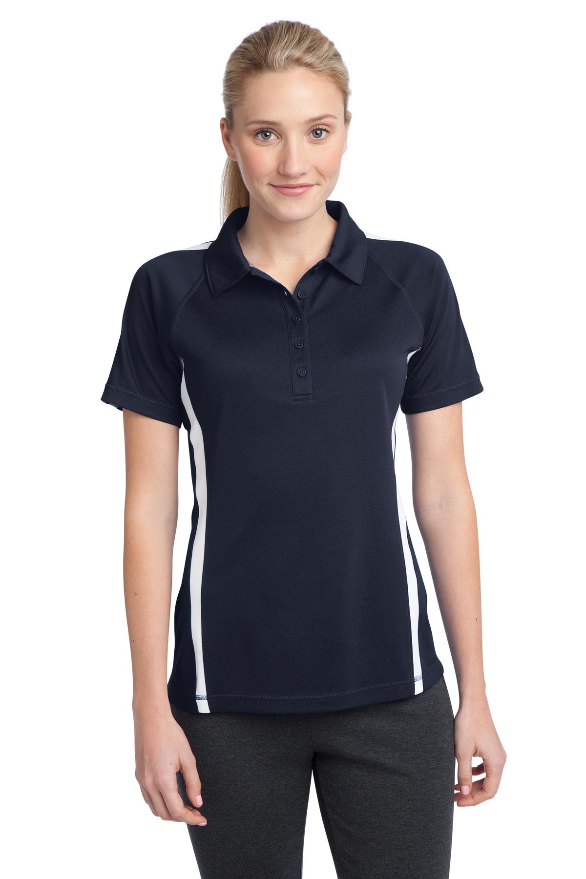 Sport-TekÂ® Women's PosiChargeÂ® Micro-Mesh Colorblock Polo. LST685