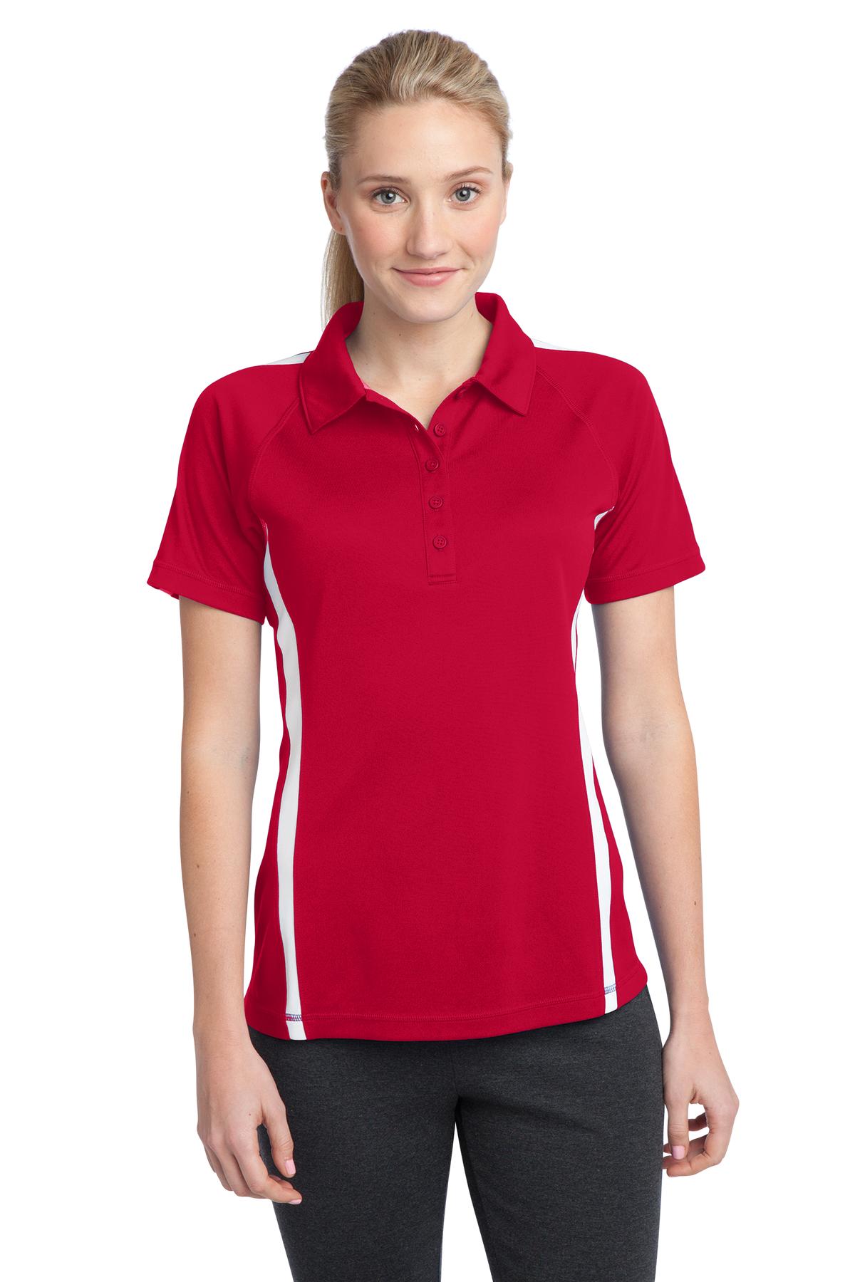 Sport-TekÂ® Women's PosiChargeÂ® Micro-Mesh Colorblock Polo. LST685