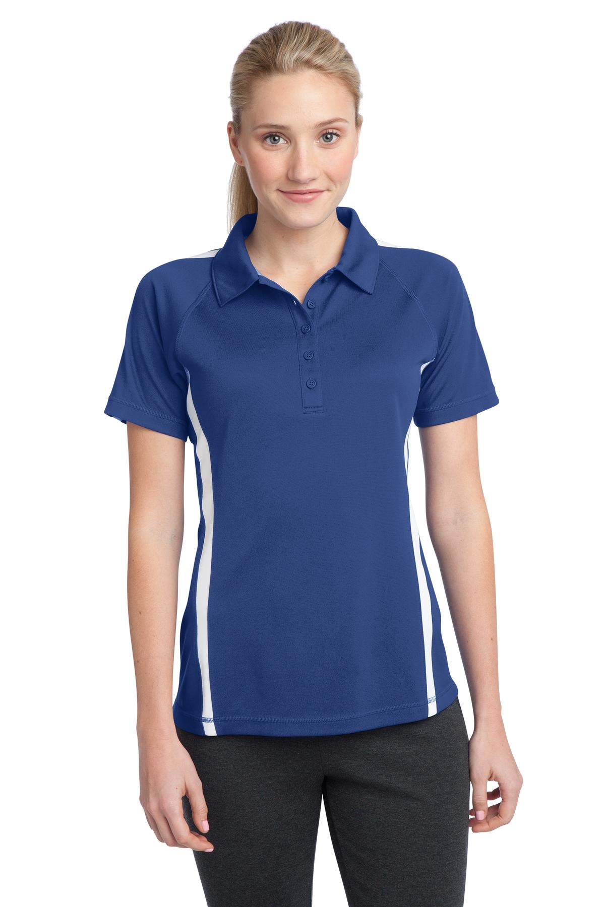 Sport-TekÂ® Women's PosiChargeÂ® Micro-Mesh Colorblock Polo. LST685