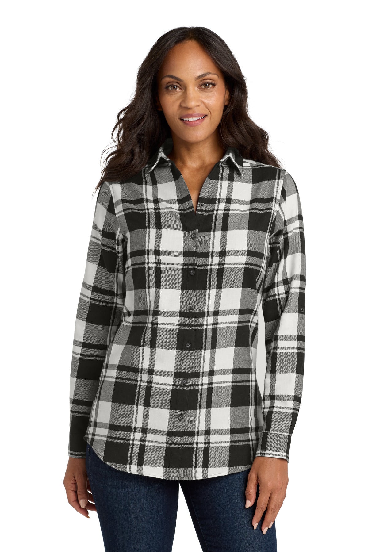 Port AuthorityÂ® Women's Plaid Flannel Tunic . LW668