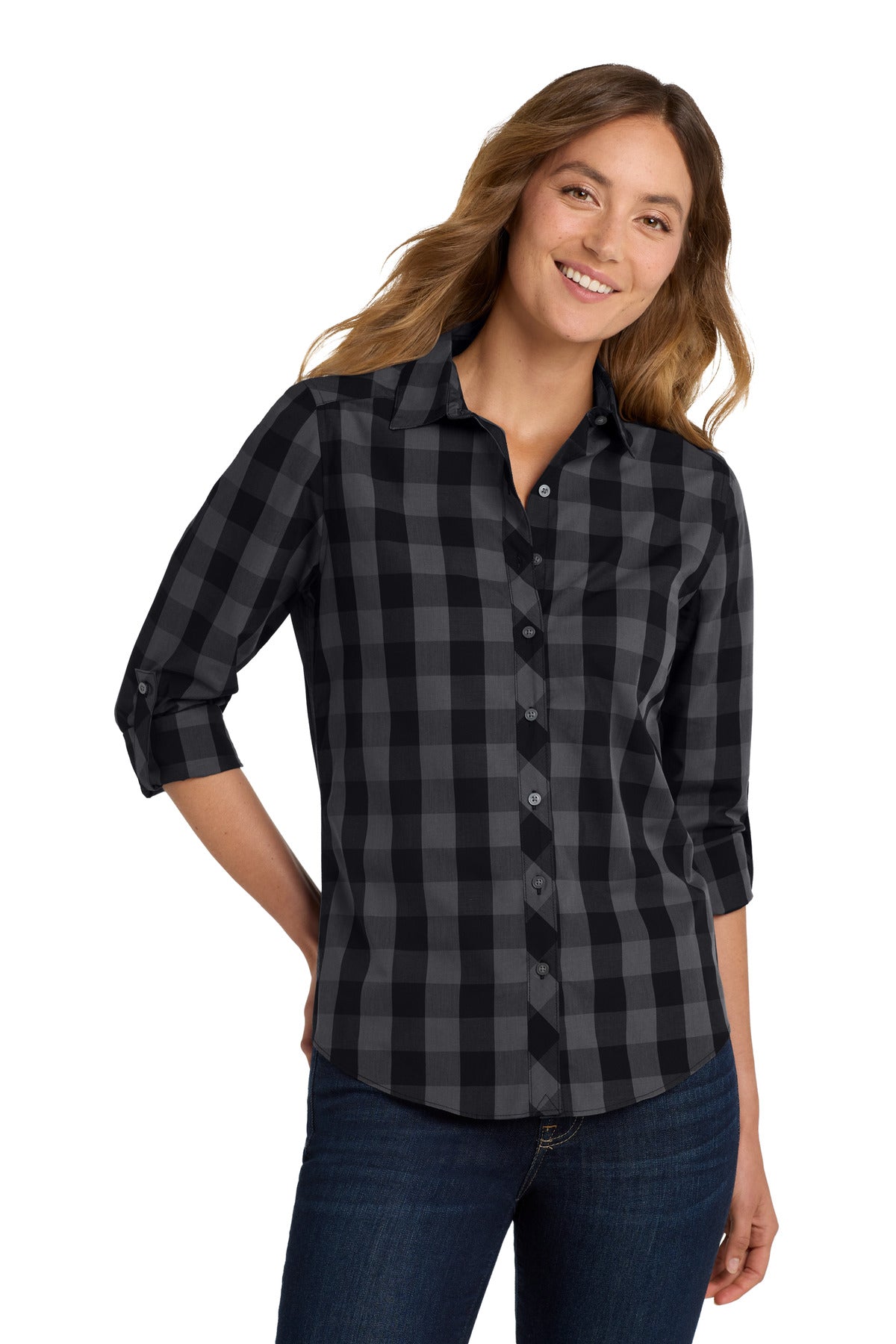 Port AuthorityÂ® Women's Everyday Plaid Shirt. LW670