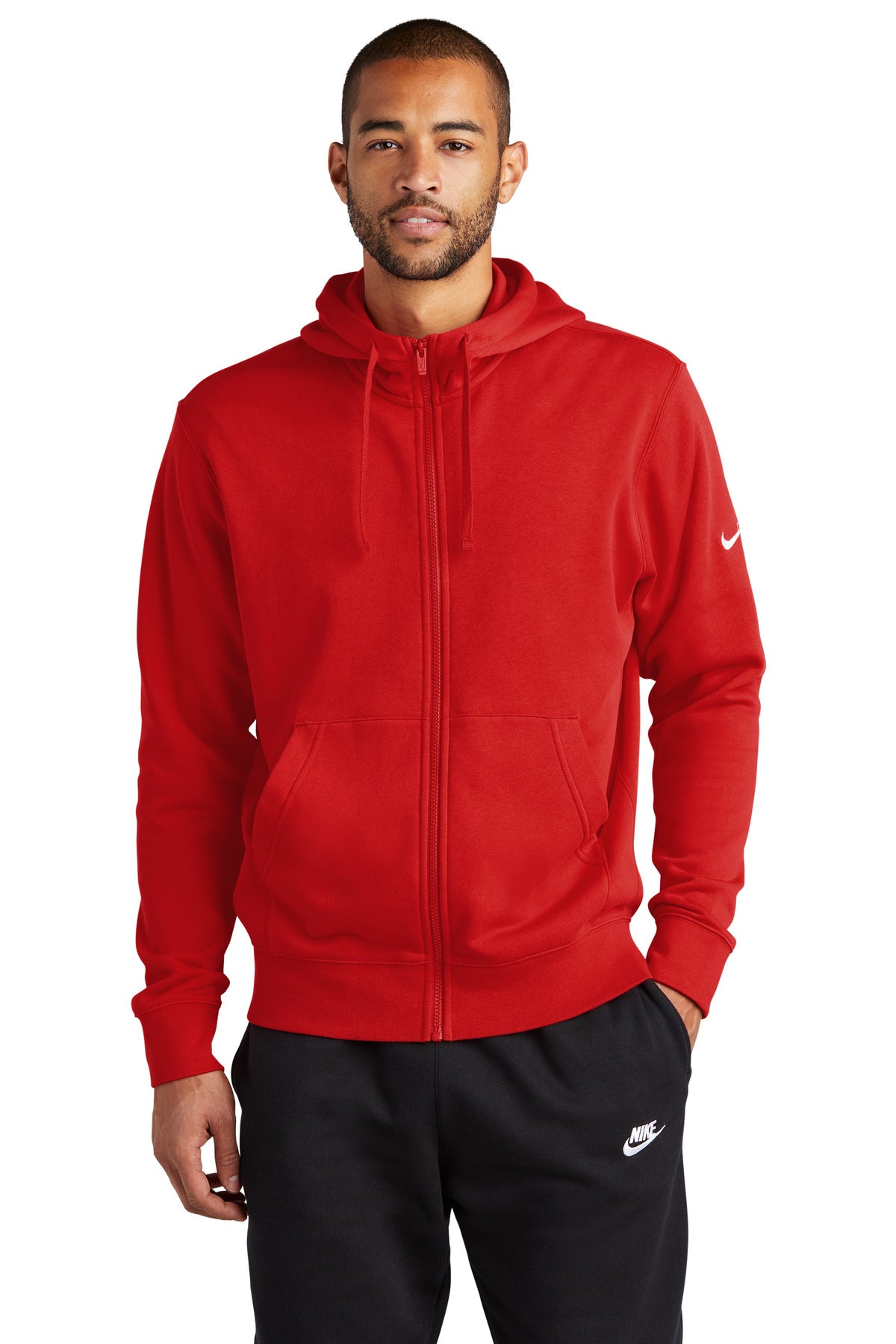 Sudadera con capucha y cremallera completa Nike Club Fleece Sleeve Swoosh NKDR1513