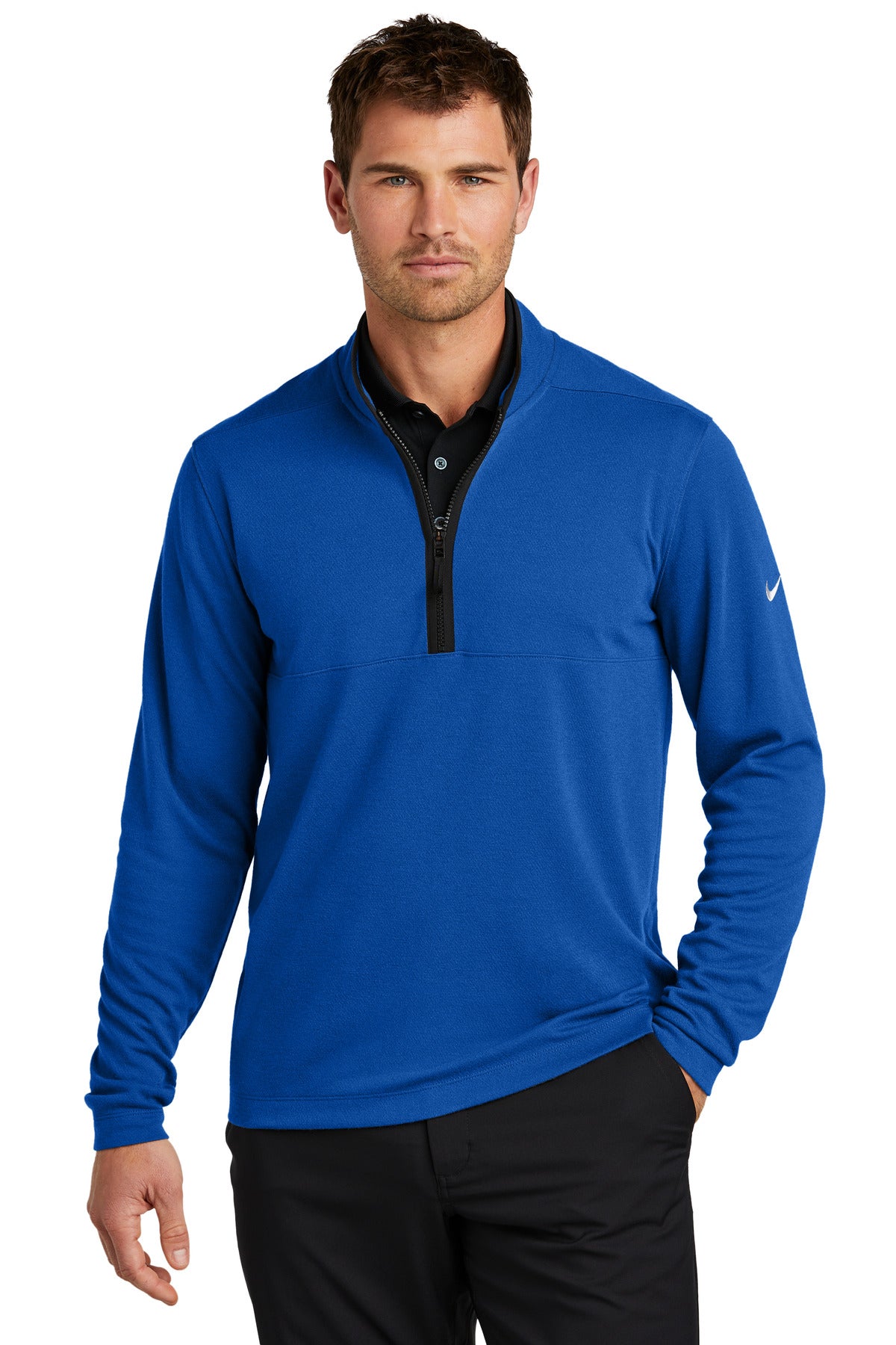 Traje de baño Nike texturizado con media cremallera NKDX6702