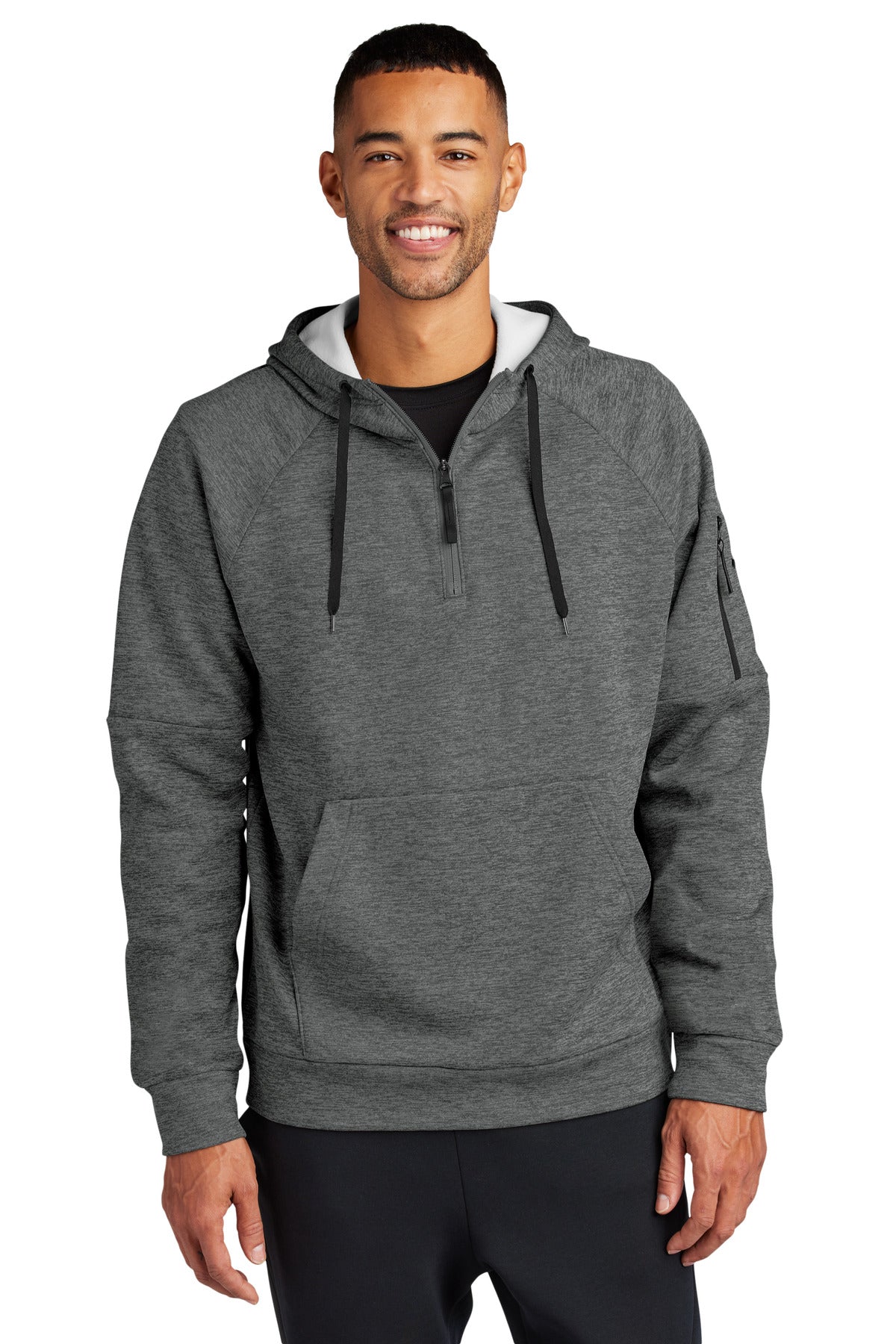 Sudadera con capucha Nike Therma-FIT de polar con bolsillo y cremallera de 1/4 NKFD9742