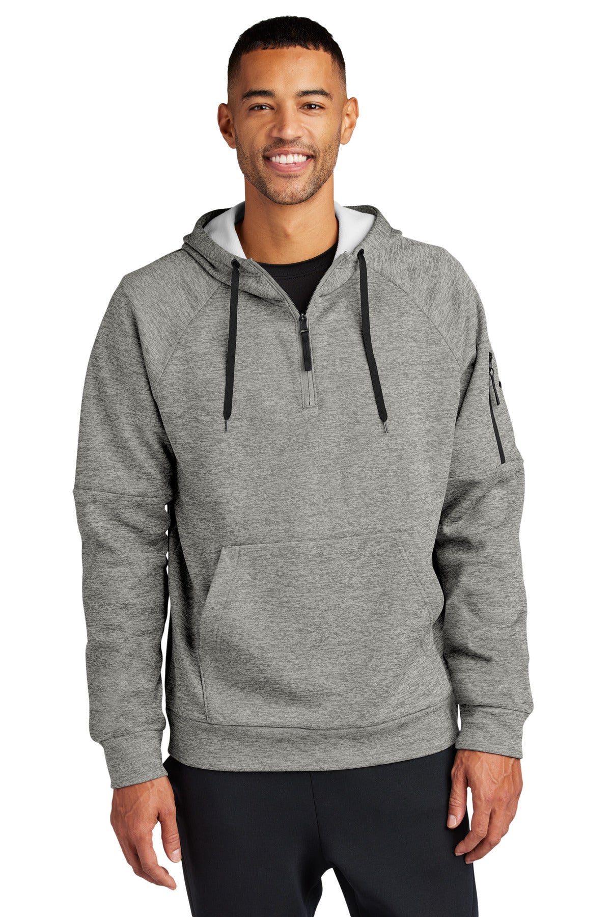 Sudadera con capucha Nike Therma-FIT de polar con bolsillo y cremallera de 1/4 NKFD9742