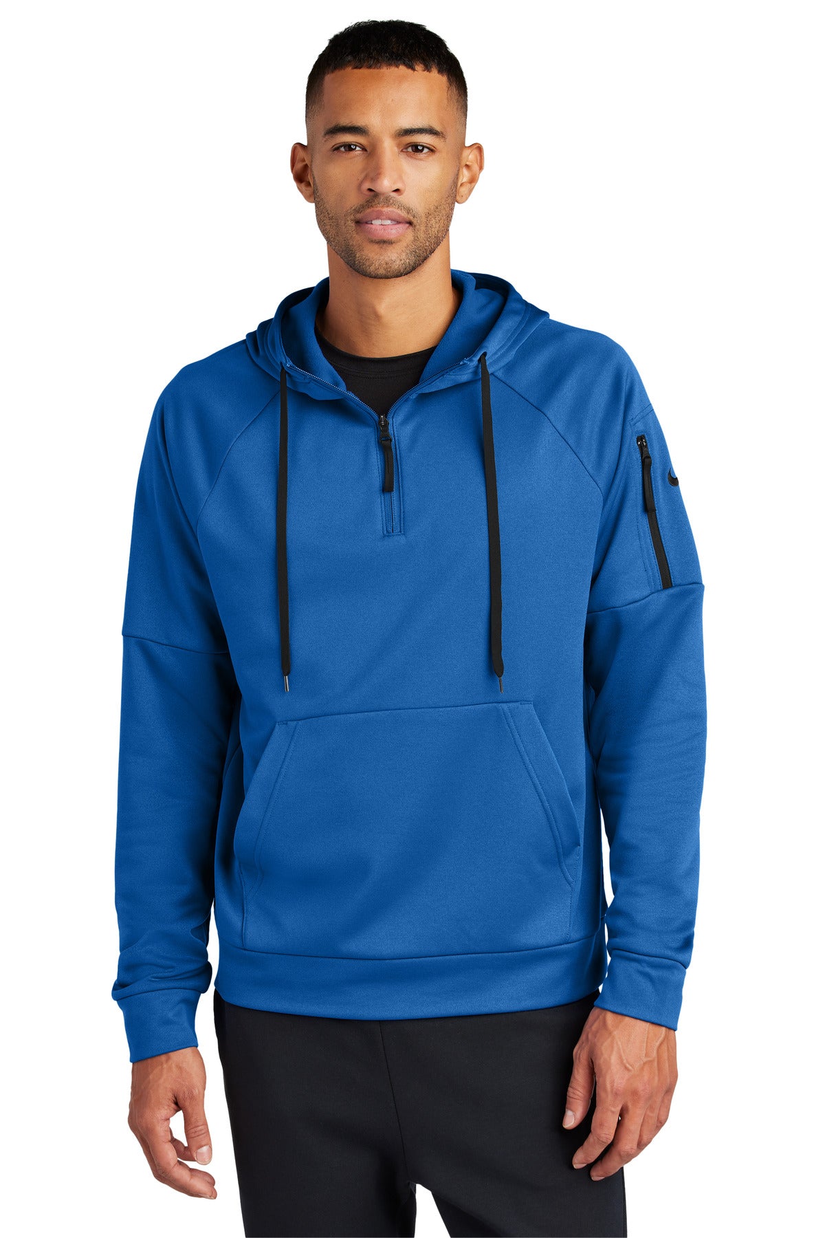 Sudadera con capucha Nike Therma-FIT de polar con bolsillo y cremallera de 1/4 NKFD9742