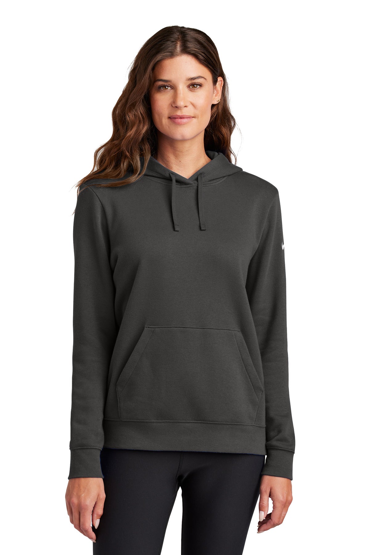 Sudadera con capucha Nike Club Fleece Sleeve Swoosh para mujer NKFD9889