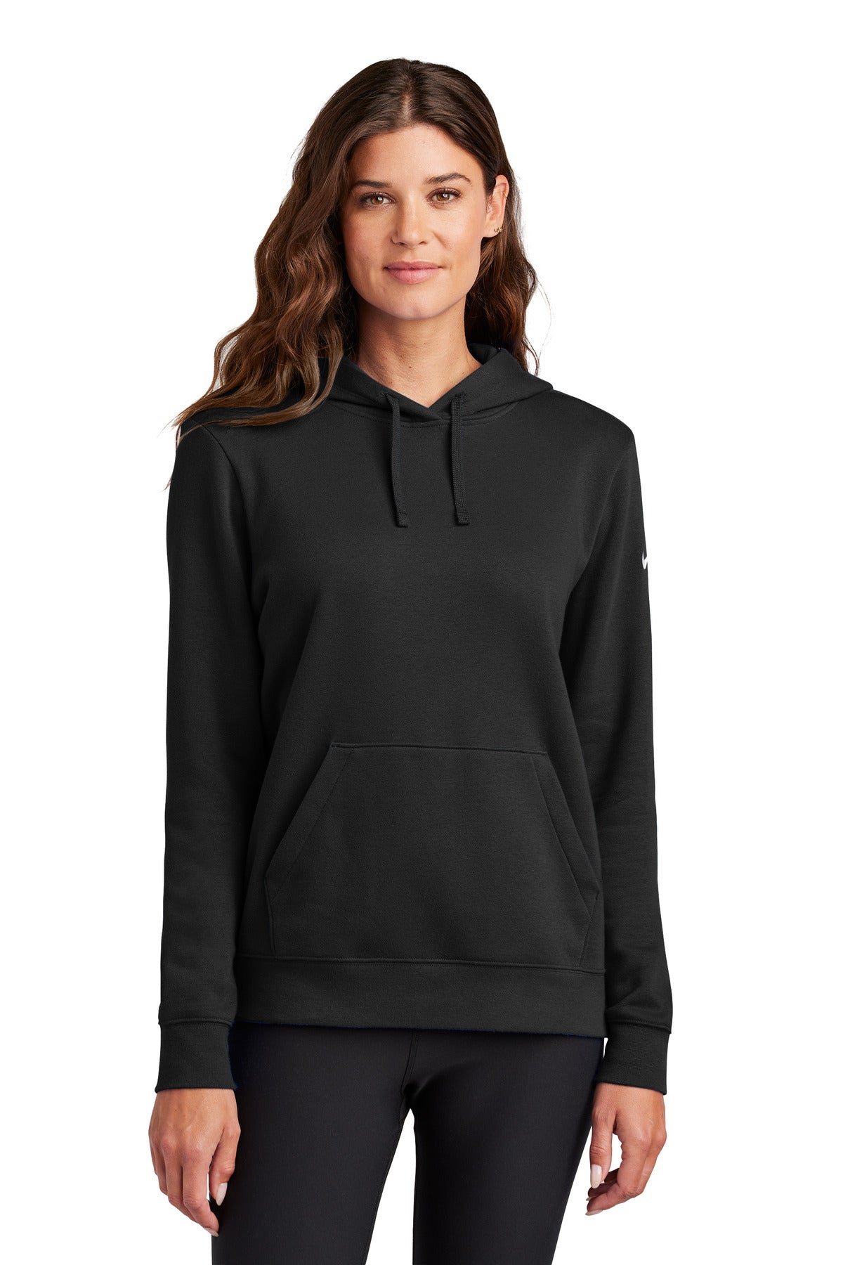 Sudadera con capucha Nike Club Fleece Sleeve Swoosh para mujer NKFD9889
