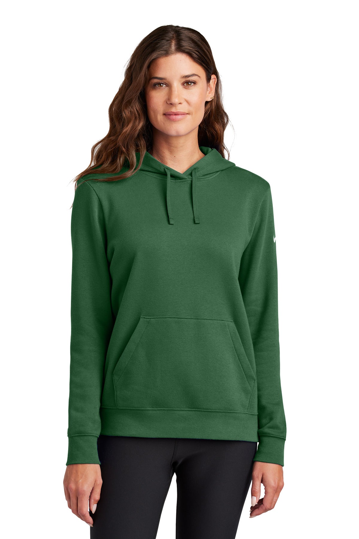 Sudadera con capucha Nike Club Fleece Sleeve Swoosh para mujer NKFD9889