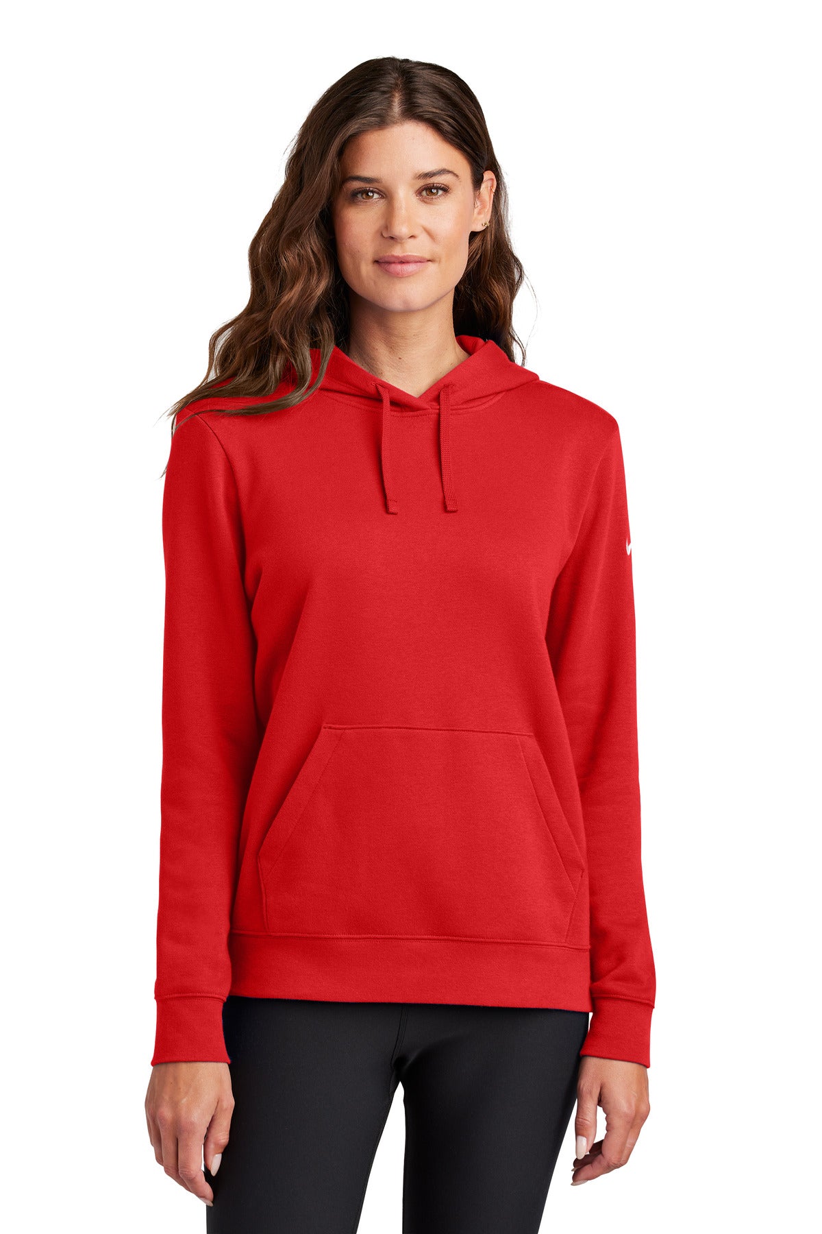 Sudadera con capucha Nike Club Fleece Sleeve Swoosh para mujer NKFD9889
