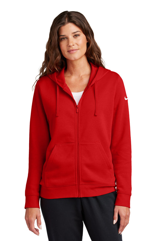 Sudadera con capucha y cremallera completa Nike Club Fleece Sleeve Swoosh para mujer NKFD9890