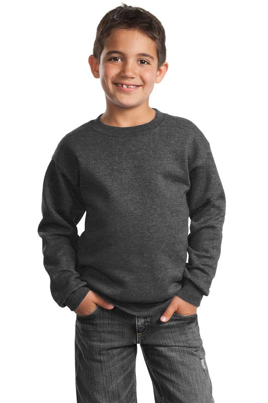 Port & Coâ„¢ Youth Core Fleece Crewneck Sweatshirt.  PC90Y
