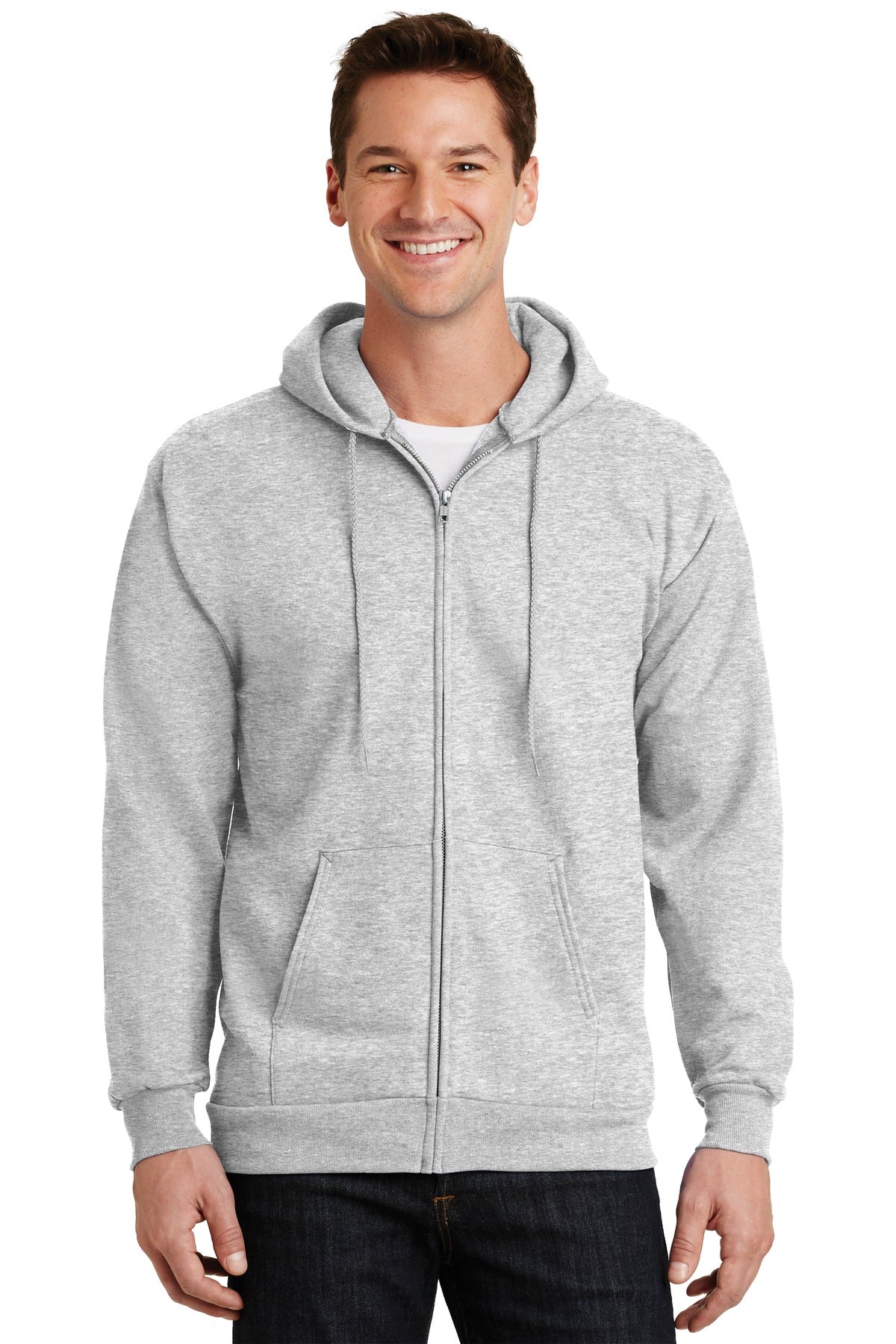 Port & Coâ„¢ Essential Fleece Full-Zip Hooded Sweatshirt.  PC90ZH