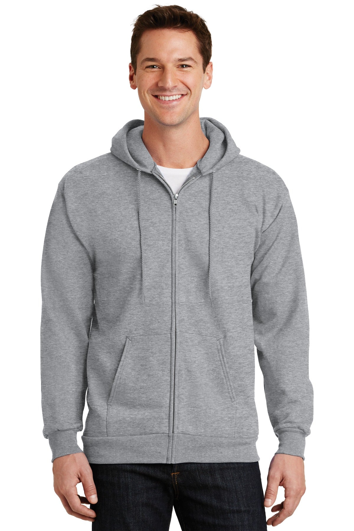 Port & Coâ„¢ Essential Fleece Full-Zip Hooded Sweatshirt.  PC90ZH
