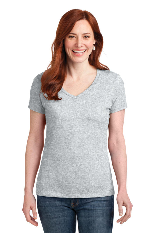 Camiseta de algodón con cuello en V Perfect-T para mujer de Hanes®. S04V
