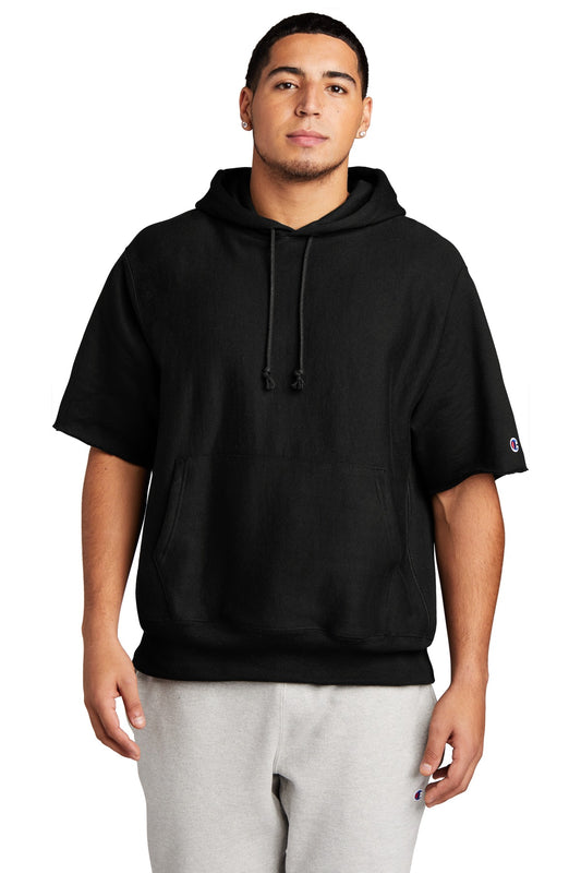 سويت شيرت Champion® Reverse Weave® بأكمام قصيرة وغطاء للرأس S101SS
