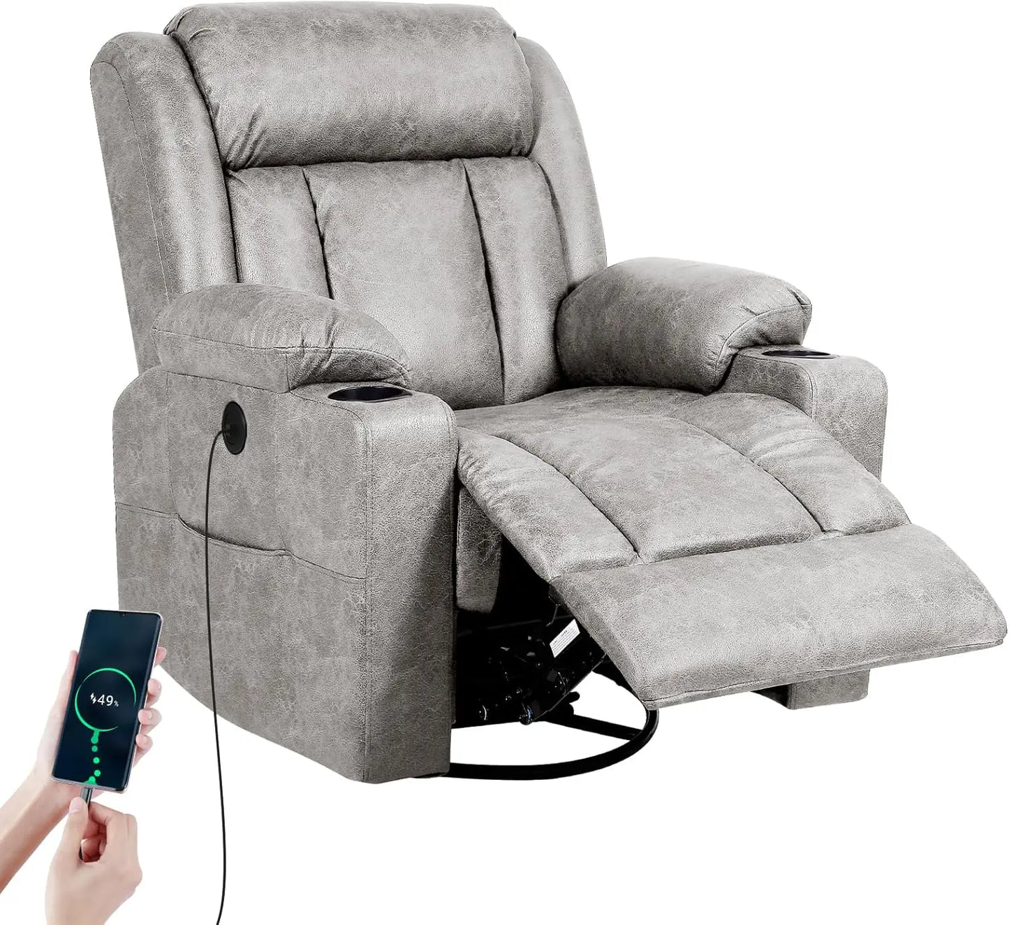 Smart Relaxation Throne – Auto Massage Programs + Whisper-Quiet Swivel Base