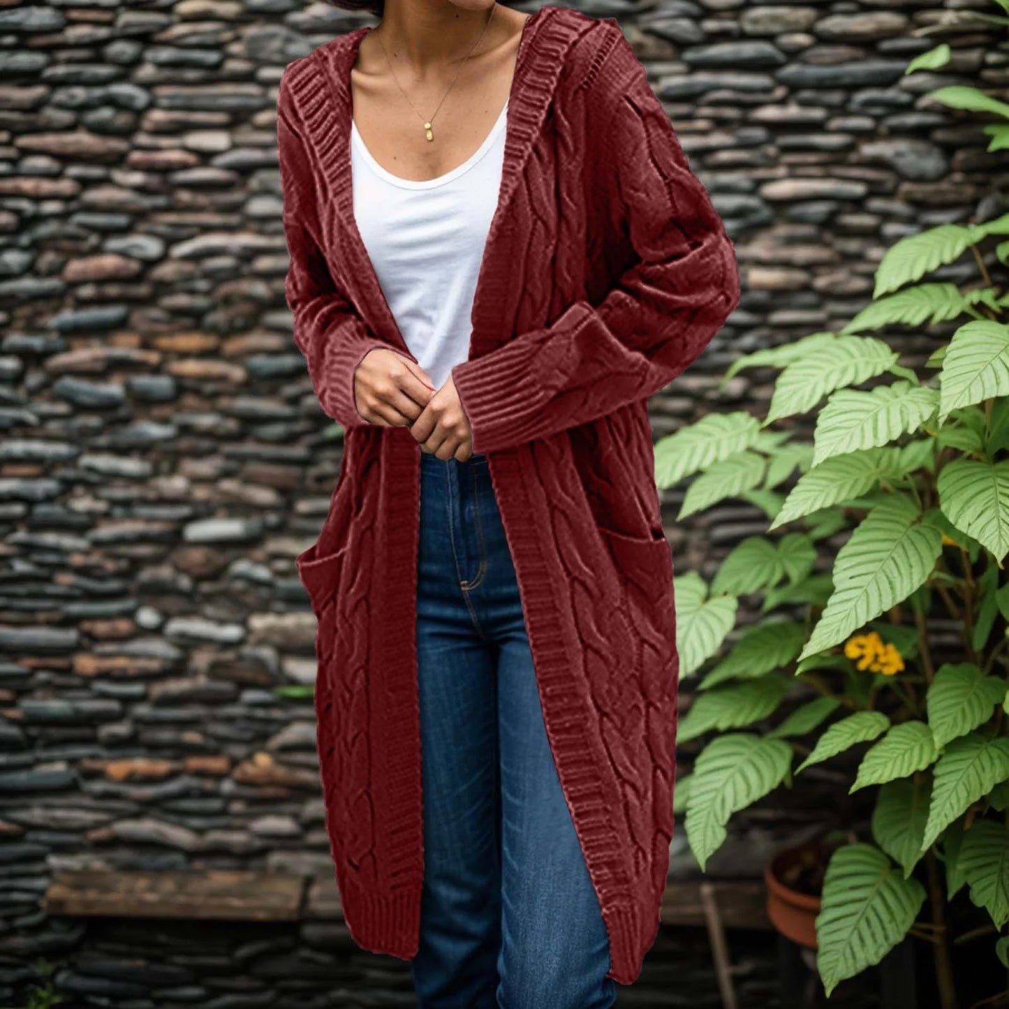 Trench Coat Sweater for Men Women Long Sleeve Chunky Knit Long Cardigan Autumn Winter Thick Front Button Leopard for Women