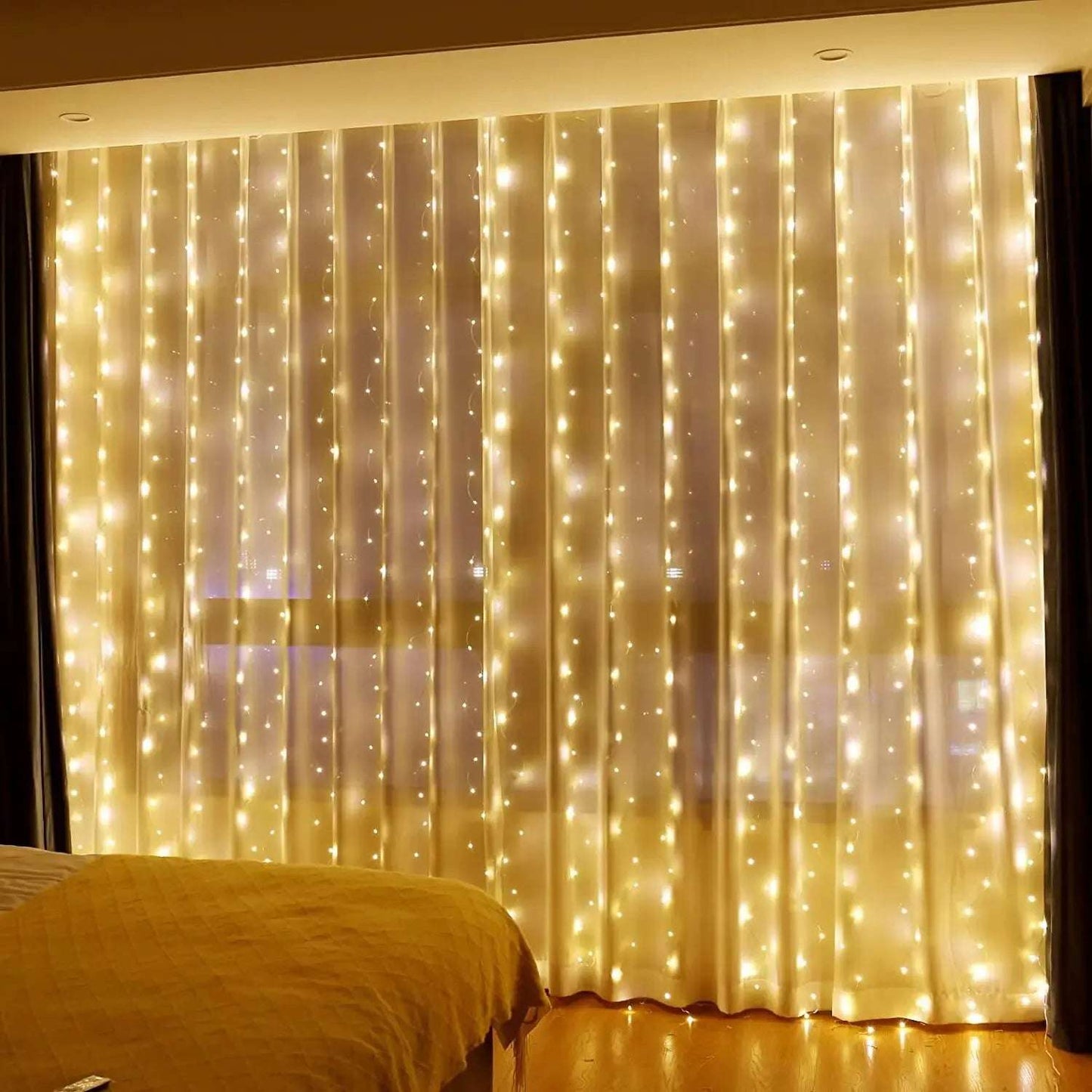 Guirnalda de luces LED para decoración navideña, 3 m, control remoto, para bodas, dormitorios, exteriores y hogar.