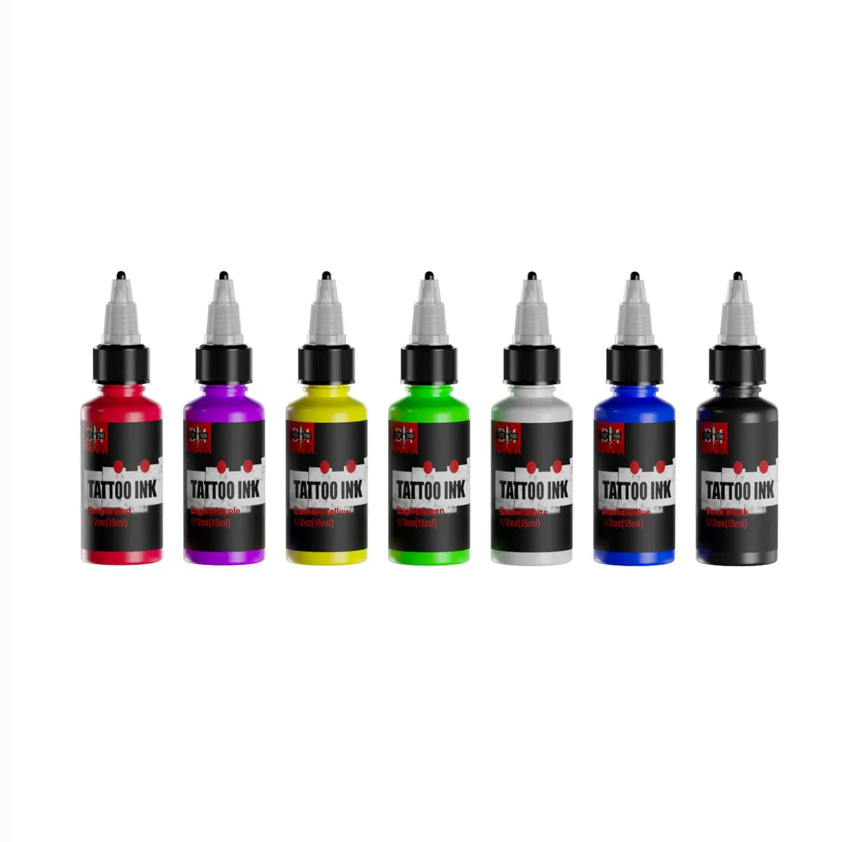 DM 15ml 7Colors Tattoo Ink Body Art Pigment Professional Beauty Paints Makeup Tattoo Supplies Semi-permanent Tattoo Supplies