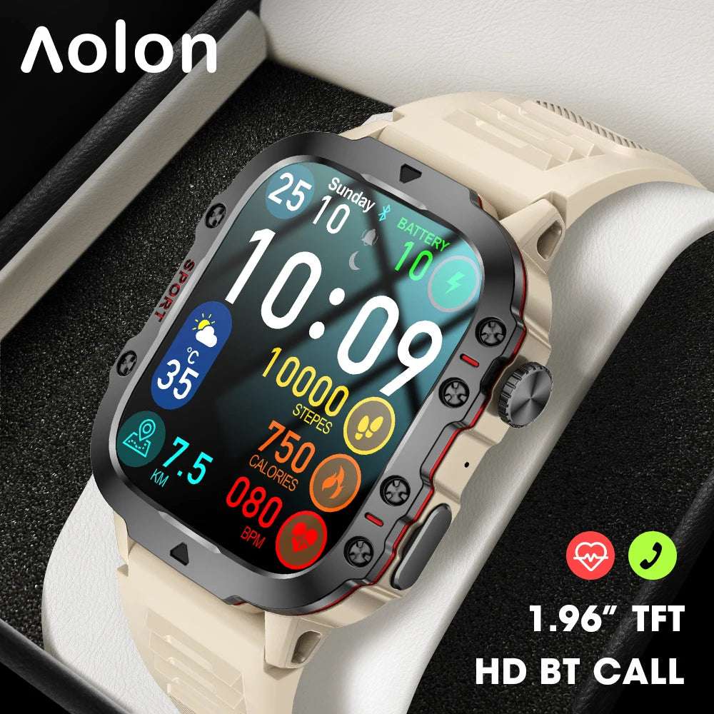 Aolon Tetra R2 Smart Watch Women Men 1.32inch Full Touch Screen HD Bluetooth Call Sport Fitness Tracker Waterproof Smartwatch