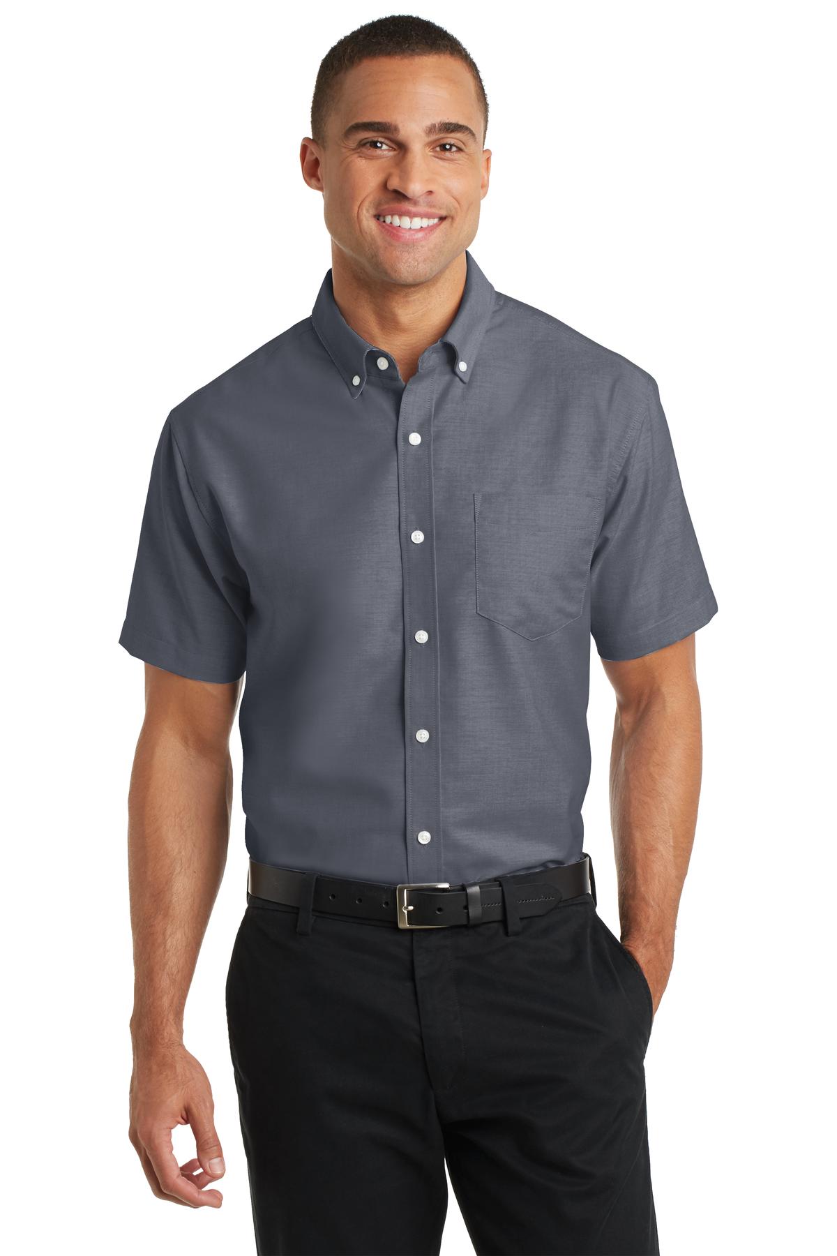 Port AuthorityÂ® Short Sleeve SuperProâ„¢ Oxford Shirt. S659
