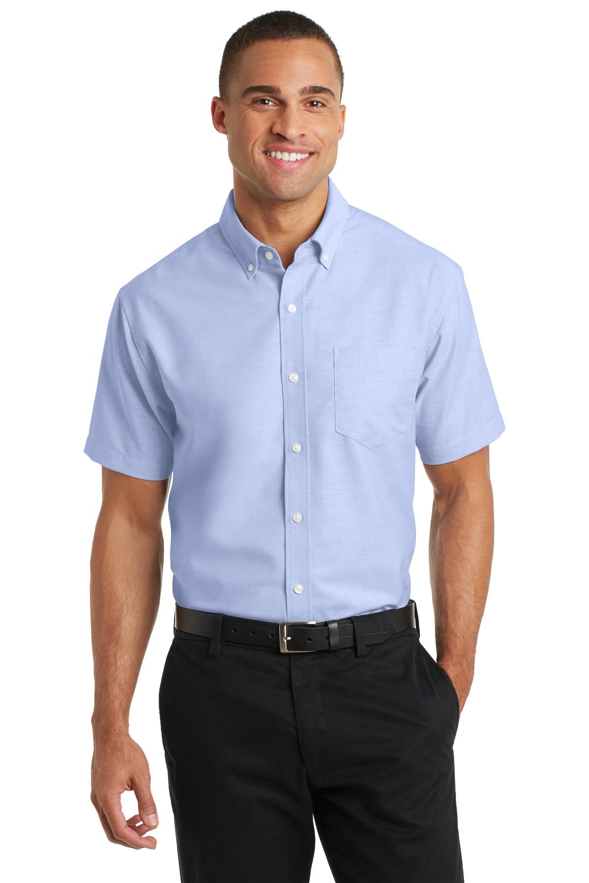 Port AuthorityÂ® Short Sleeve SuperProâ„¢ Oxford Shirt. S659