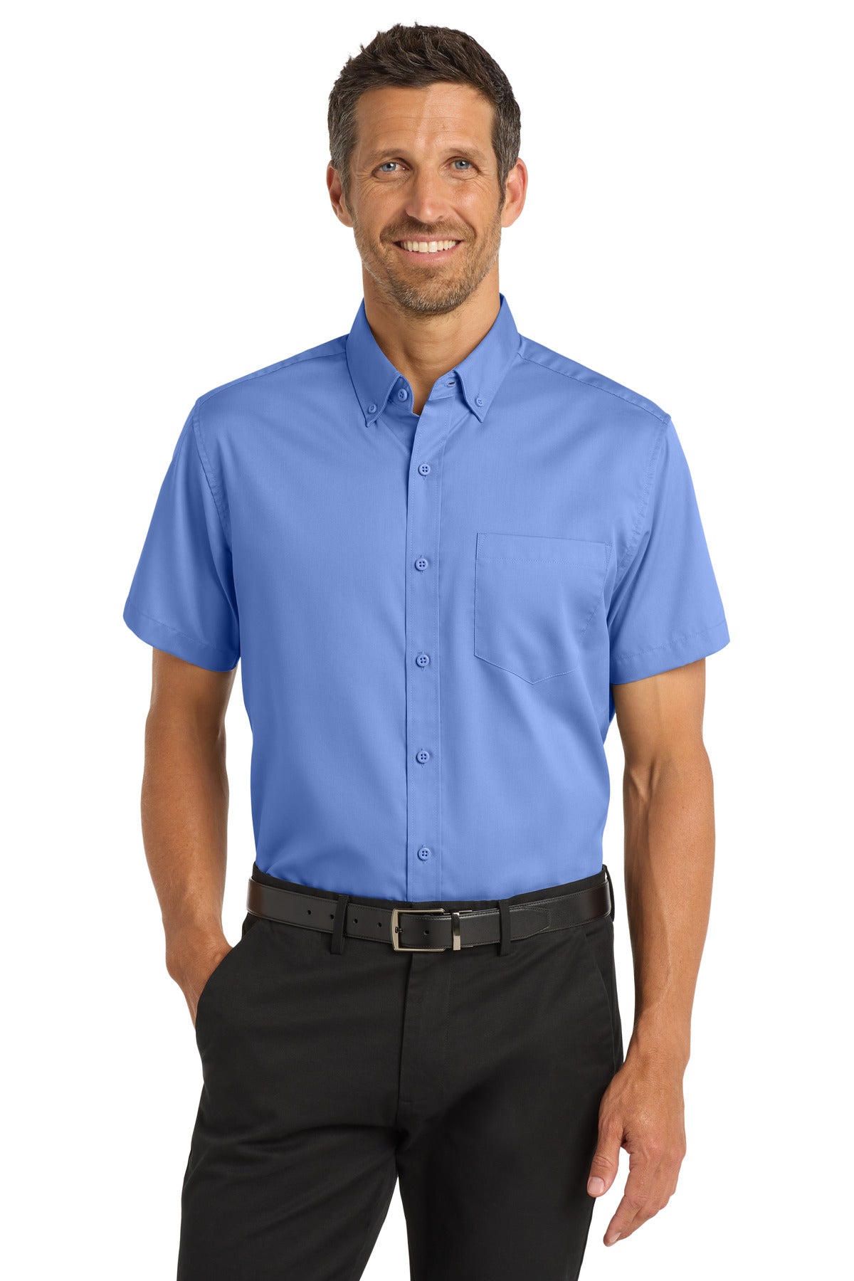 Port AuthorityÂ® Short Sleeve SuperProâ„¢ Twill Shirt. S664