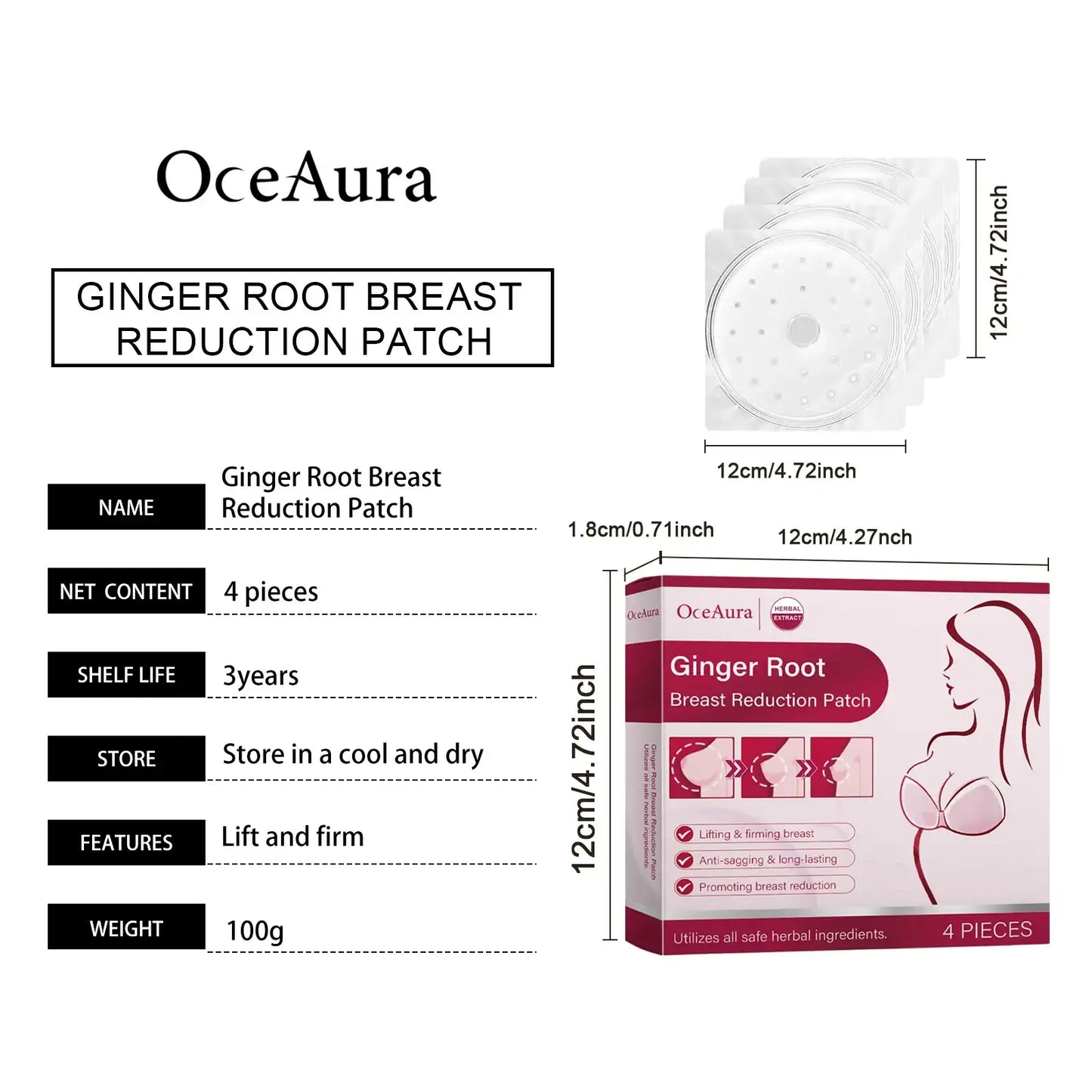 OceAura Chest Patch Chest Line Lift Highlights Body Moisturizing Skin Chest Care Patch