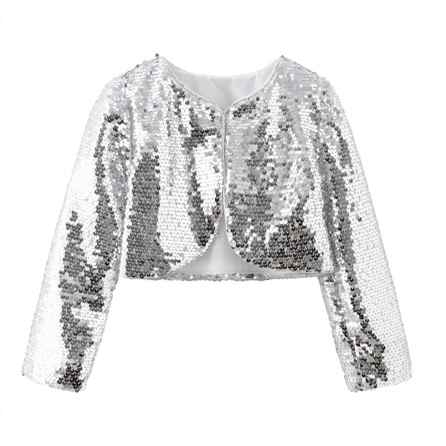 Toddler Coats for Girls 4t Spring Autumn Children's Dress Coat Performance Wear Glitter Sequin Model Girls Wool Coats Size 5