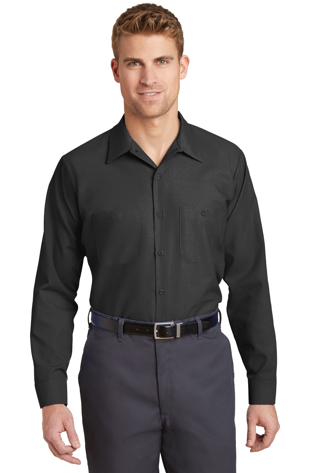 Red KapÂ® Long Size, Long Sleeve Industrial Work Shirt. SP14LONG