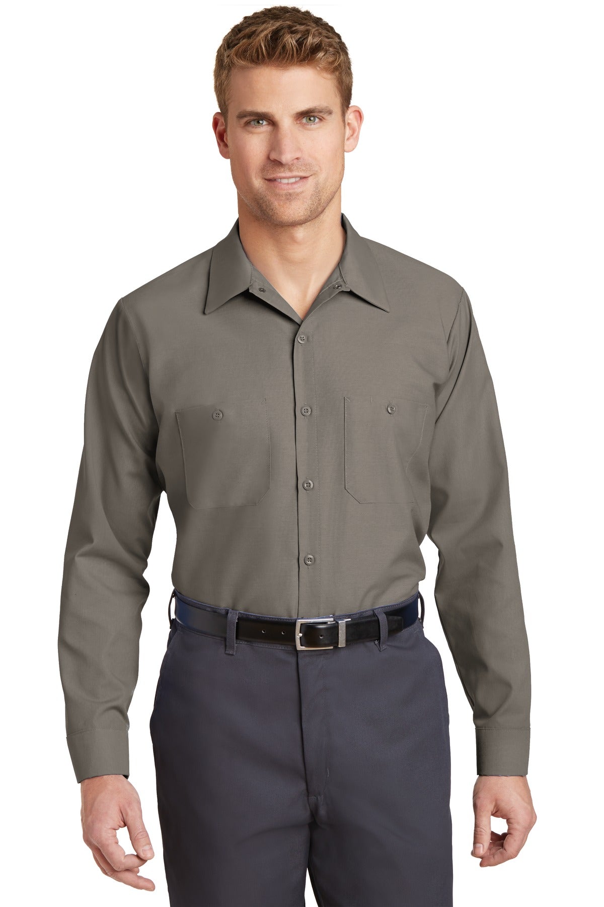 Red KapÂ® Long Size, Long Sleeve Industrial Work Shirt. SP14LONG