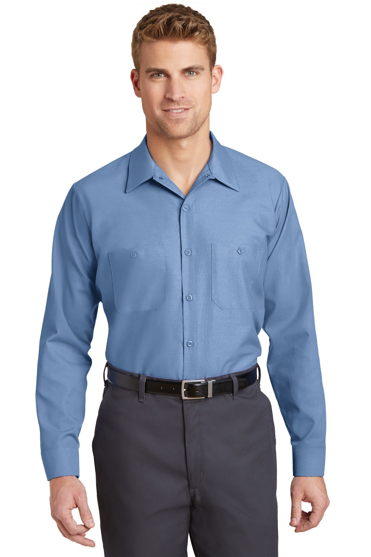 Red KapÂ® Long Size, Long Sleeve Industrial Work Shirt. SP14LONG