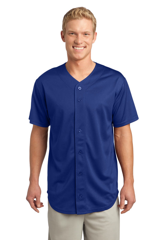 Sport-TekÂ® PosiChargeÂ® Tough Mesh Full-Button Jersey. ST220