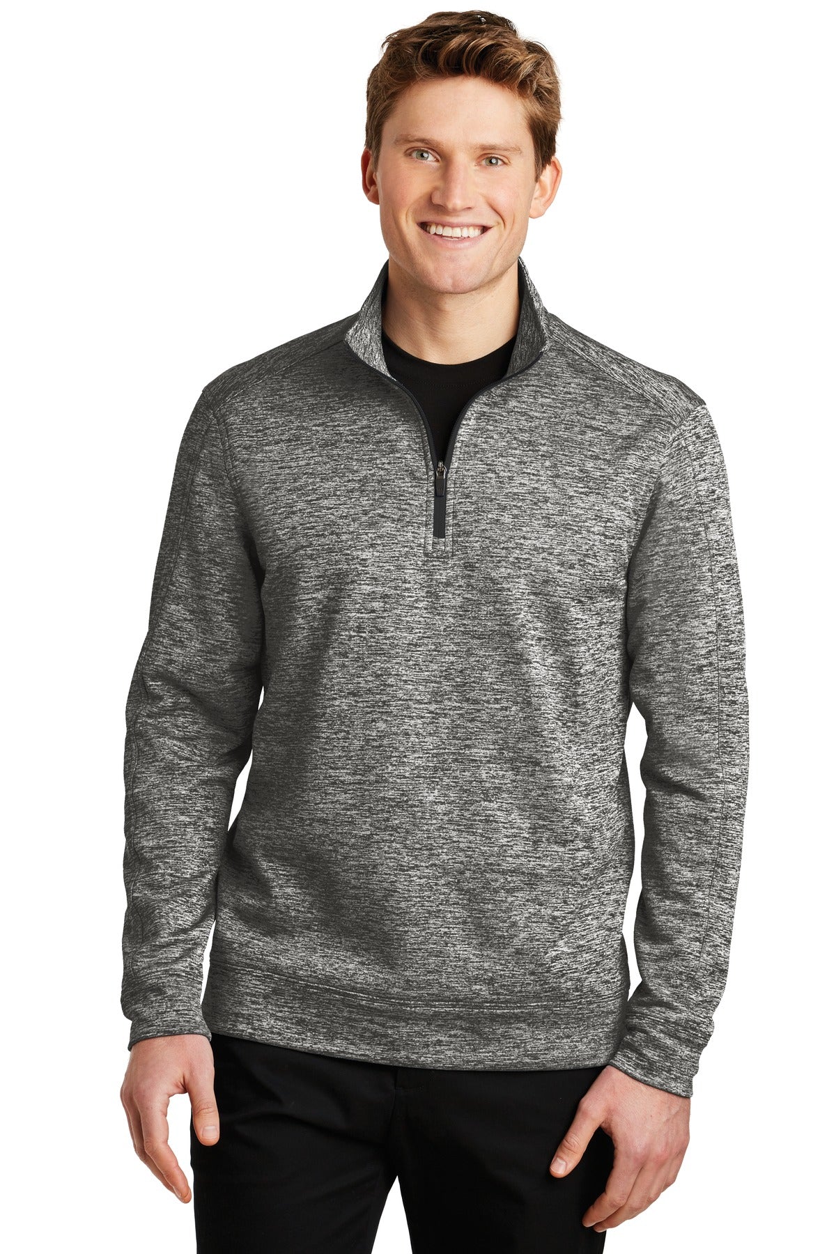 Sport-TekÂ® PosiChargeÂ® Electric Heather Fleece 1/4-Zip Pullover. ST226