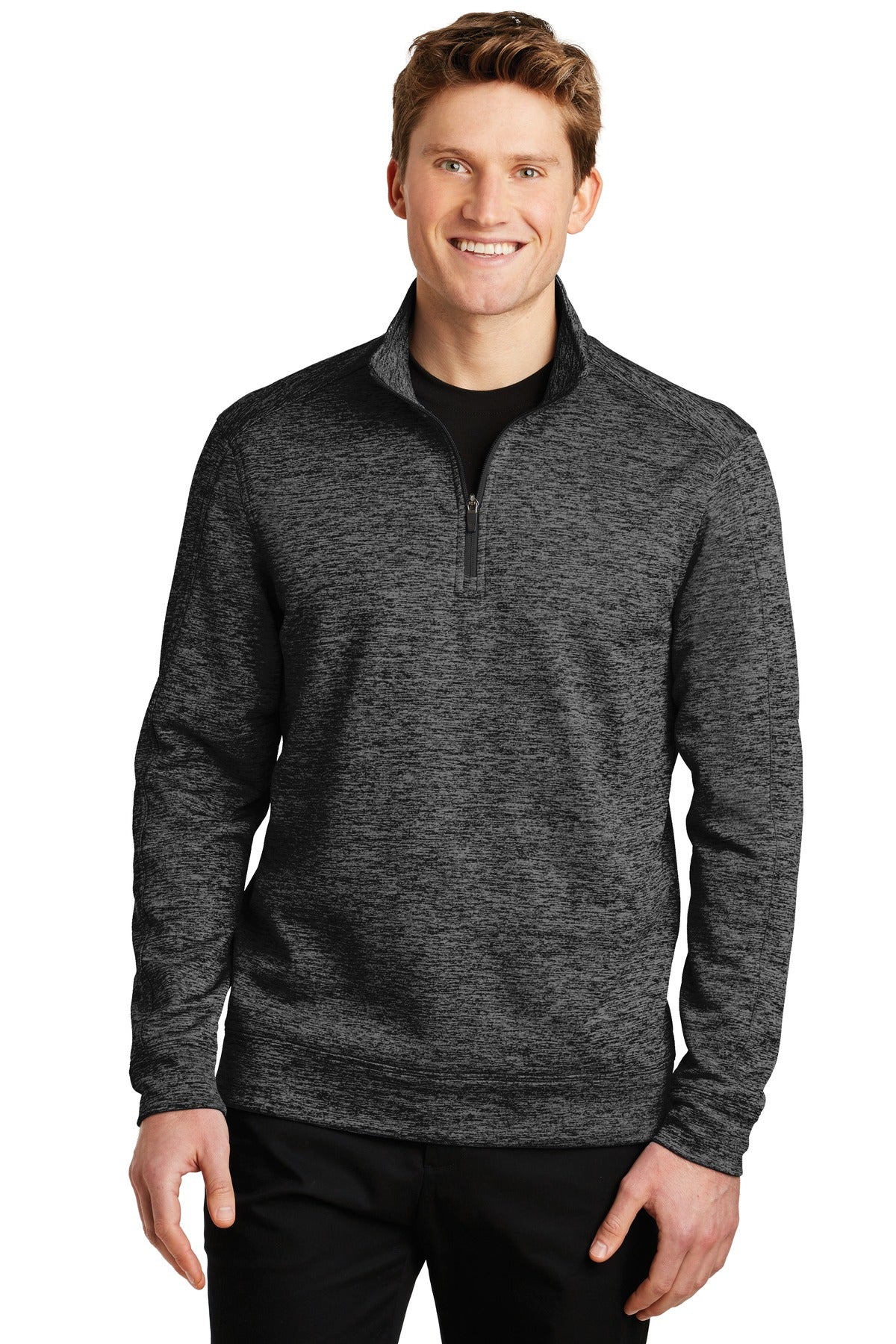 Sport-TekÂ® PosiChargeÂ® Electric Heather Fleece 1/4-Zip Pullover. ST226