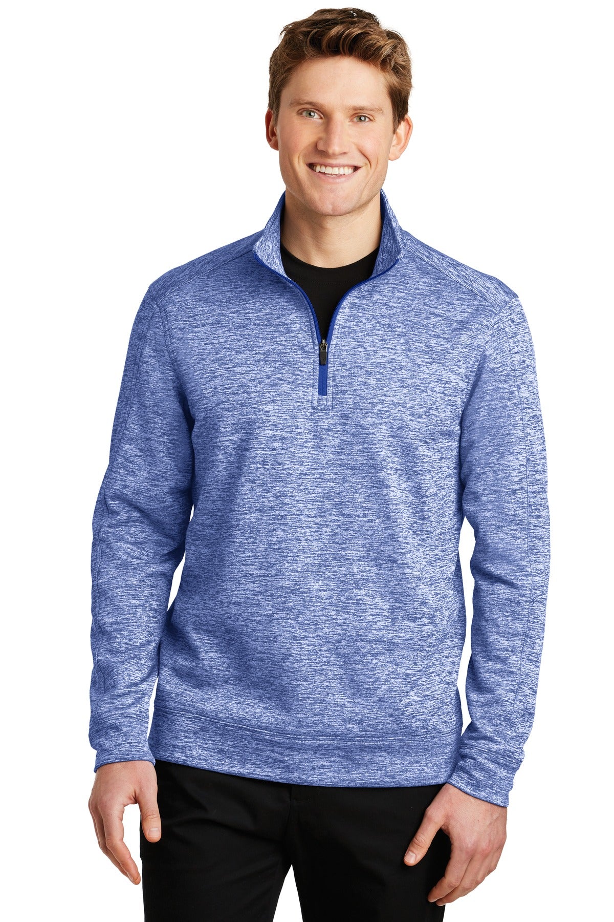 Sport-TekÂ® PosiChargeÂ® Electric Heather Fleece 1/4-Zip Pullover. ST226