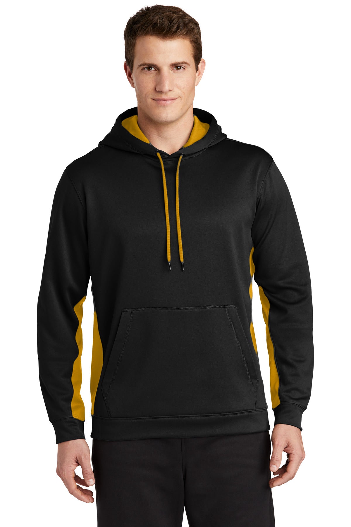 Sport-TekÂ® Sport-WickÂ® Fleece Colorblock Hooded Pullover. ST235