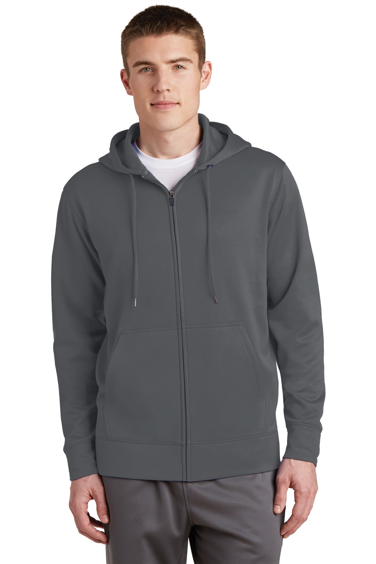 Sport-TekÂ® Sport-WickÂ® Fleece Full-Zip Hooded Jacket.  ST238