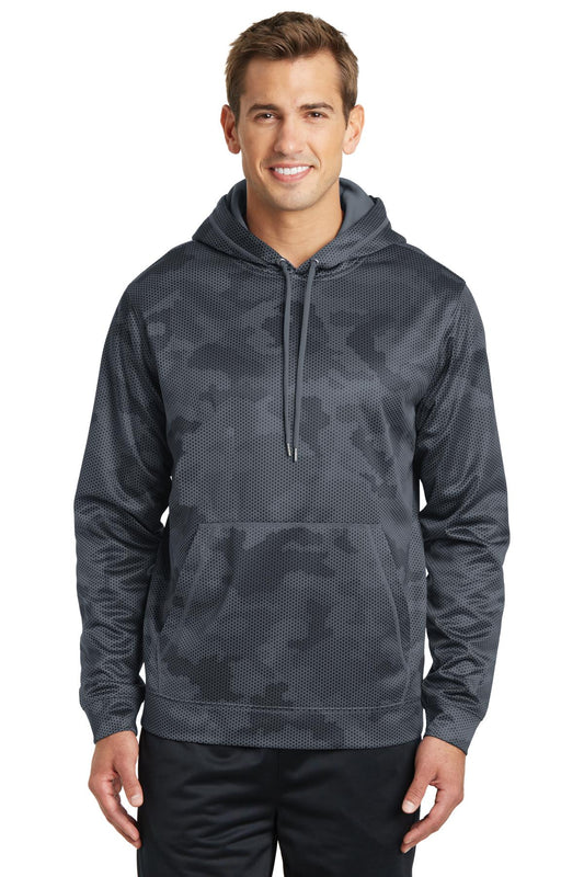 Sport-TekÂ® Sport-WickÂ® CamoHex Fleece Hooded Pullover. ST240