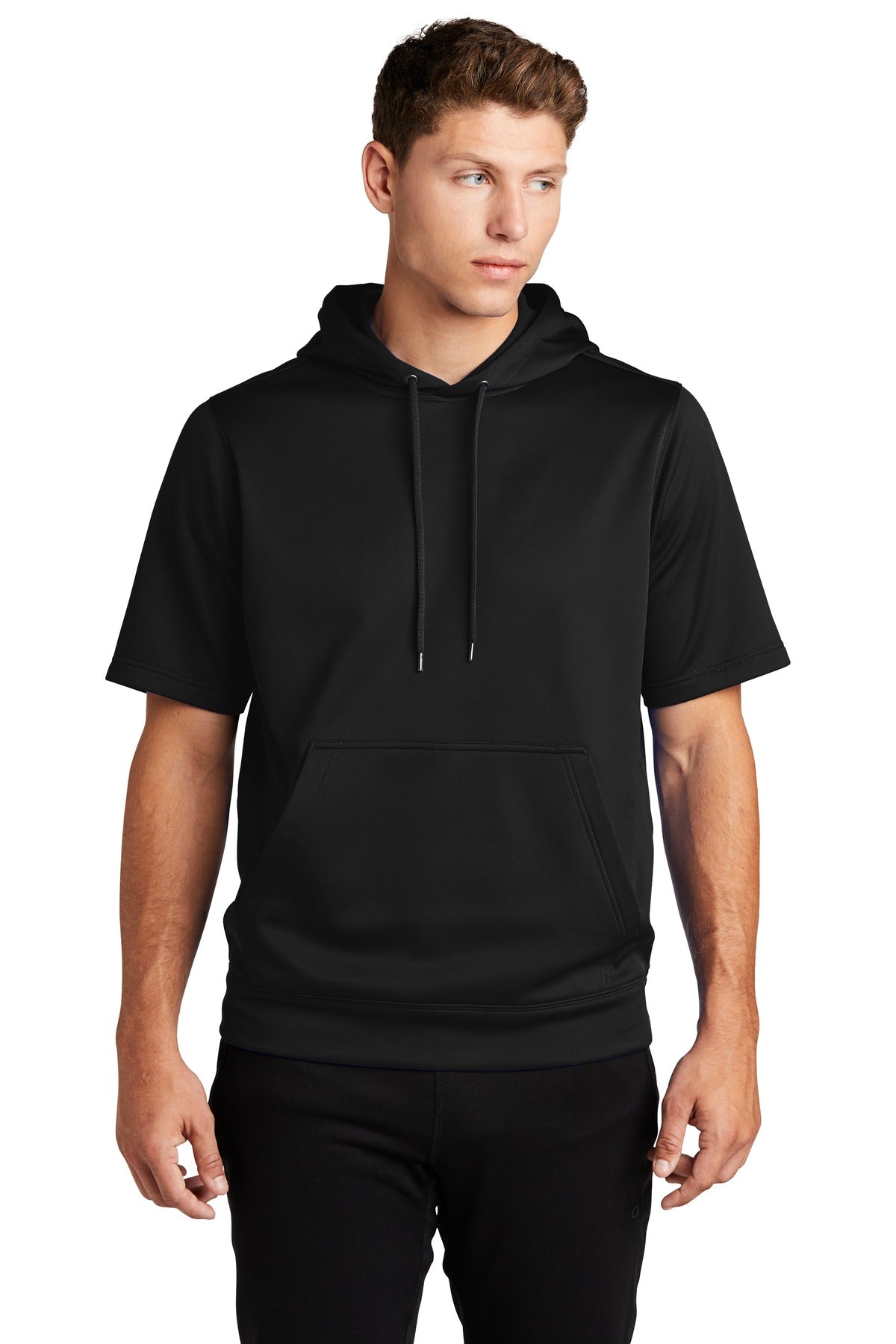 Sport-Tek Â® Sport-Wick Â® Fleece Short Sleeve Hooded Pullover. ST251